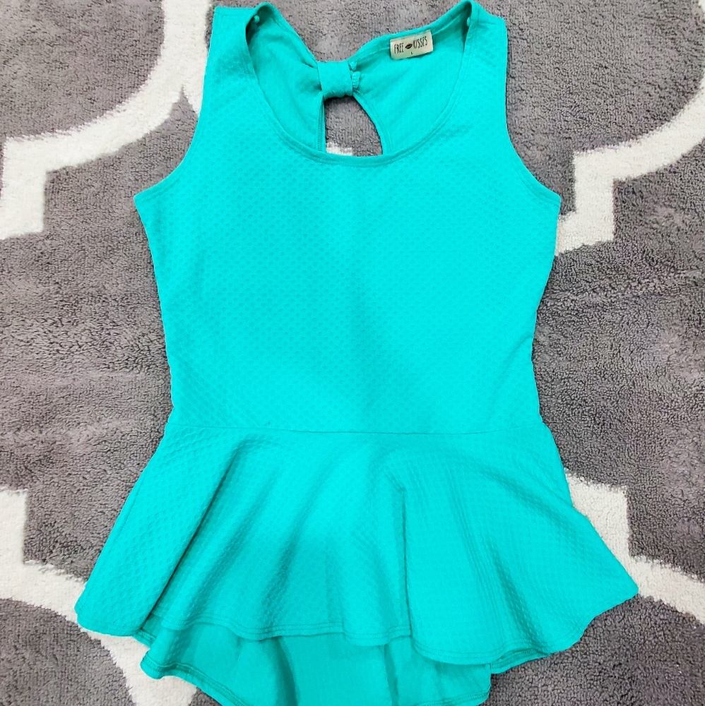 Womens peplum shirt size L